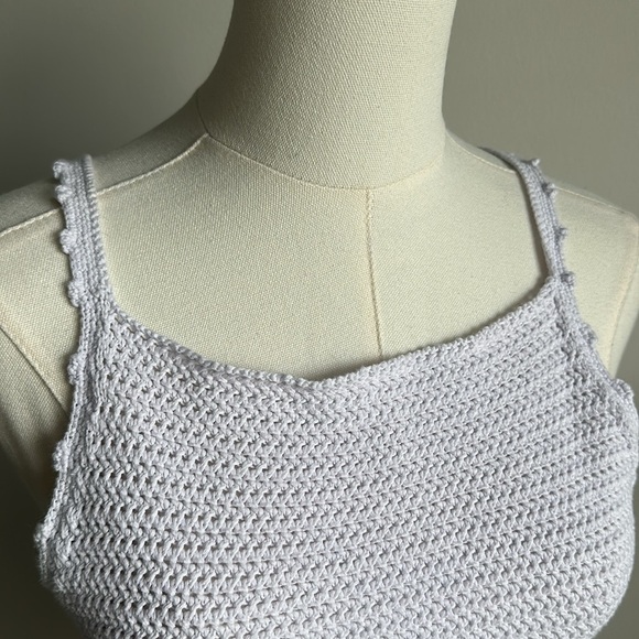 Artitzia Wilfred Womens Soft Crochet Knit Breathable Cottagecore Boho Tank Top M - Picture 2 of 8